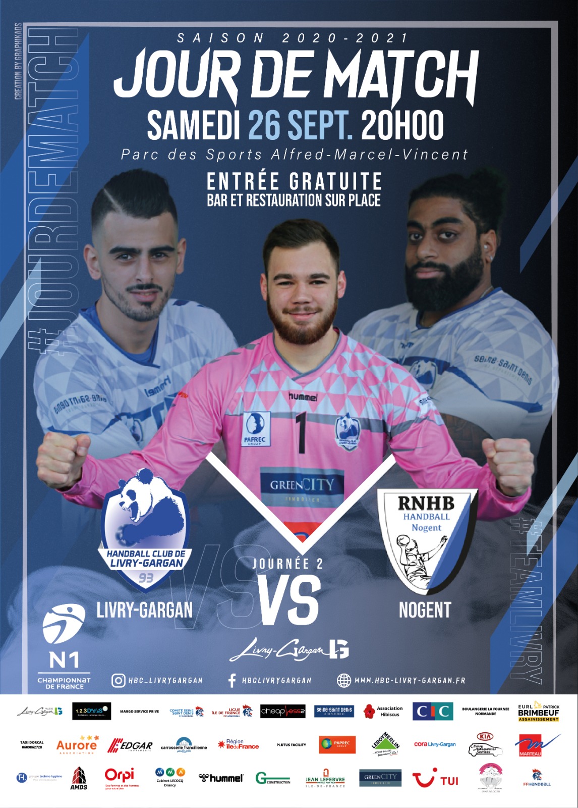 affiche match SM1 J2 affiche match SM1 J2