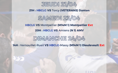 Planning du week-end du 23 Avril